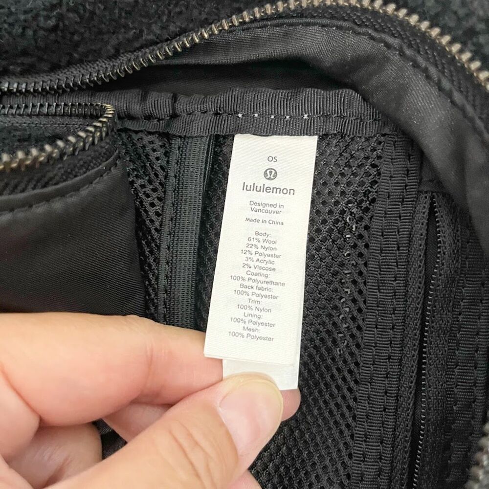 Lululemon City Adventurer Mini Wool Sherpa Shearling Fleece Zip Backpack - Picture 16 of 16